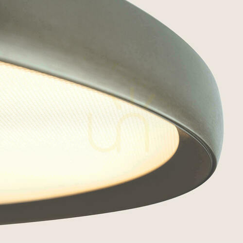 Jelölje be Zambelis 25187 LED-mennyezeti lámpa 20 W, 2700/3000/4000 K, alumínium és mikroprizmás akril, szálcsiszolt szürke