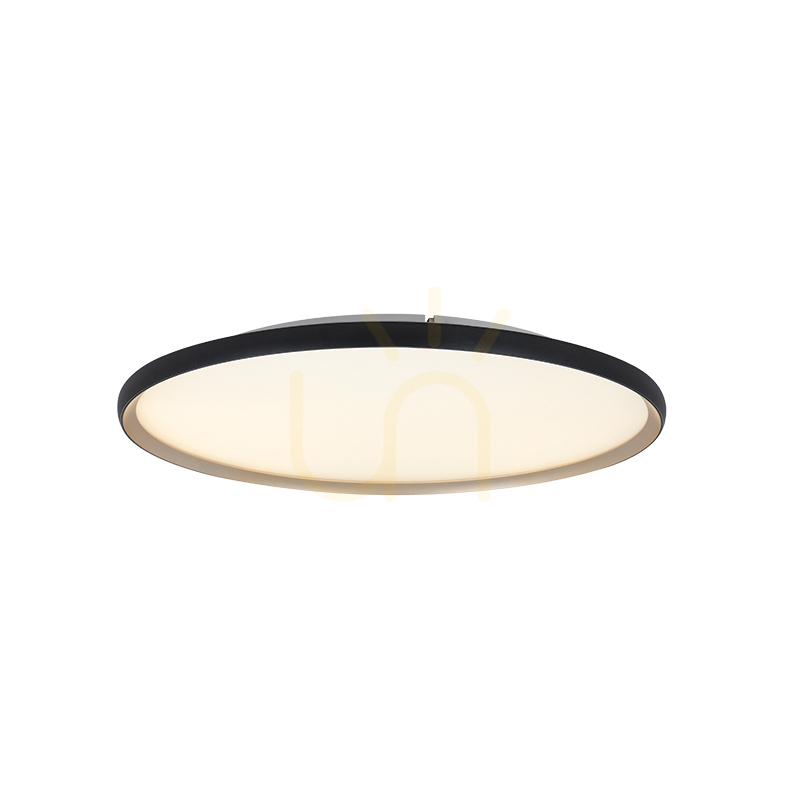 Ceiling LED Light 42W 2700k-3000k-4000k Aluminium - Microprismatic Acrylic, Black Matt - Gold ZAMBELIS