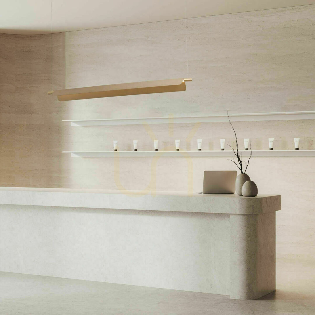 Pendant LED Light 22W 3000k-4000k-5700k Brushed Gold Movable Light Deflectors ZAMBELIS