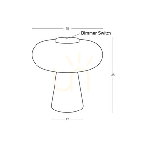 Zambelis 25276 LED asztali lámpa, fekete, borostyánszínű üveggel, 35 cm, 18 W, 3000 K, érintéses fényerő-szabályozás small 2