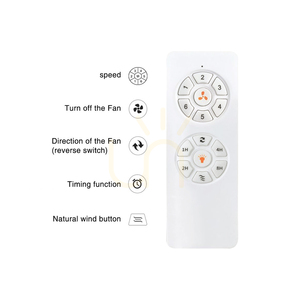 Mennyezeti ventilátor LED-es világítással, 15 W, 3000 K–4000 K–6500 K, fehér fém – Bamboo ZAMBELIS small 1