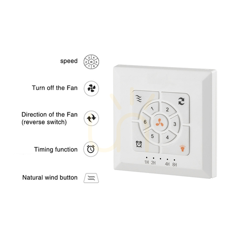 Jelölje be Mennyezeti ventilátor LED-es világítással, 20 W, 3000 K–4000 K–6500 K, fehér, matt fém – átlátszó polikarbonát lapátok, ZAMBELIS