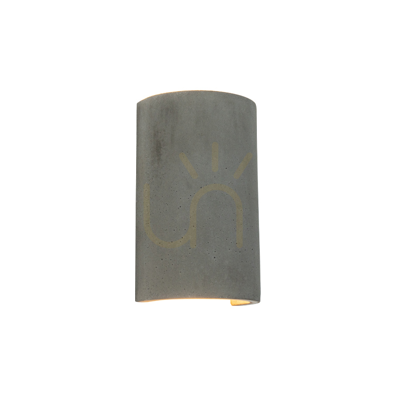 2xG9 Wall Sconce, max. 25 W, upward and downward lighting, concrete, ZAMBELIS