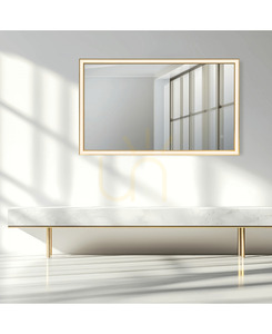 Zambelis 25394 LED-es tükör, arany eloxált, 120 × 70 cm, 30 W, 3000/4000 K, IP44 small 1