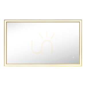 Zambelis 25394 LED-es tükör, arany eloxált, 120 × 70 cm, 30 W, 3000/4000 K, IP44 small 0