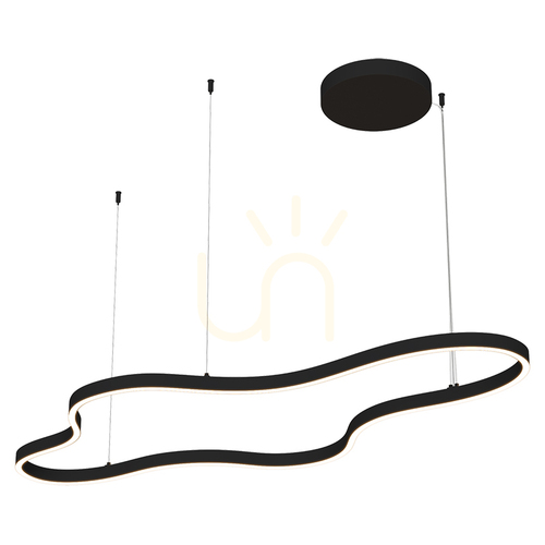 Jelölje be LED-függesztett lámpa 95 W, 3000 K, Triac, Sundy Black, ZAMBELIS