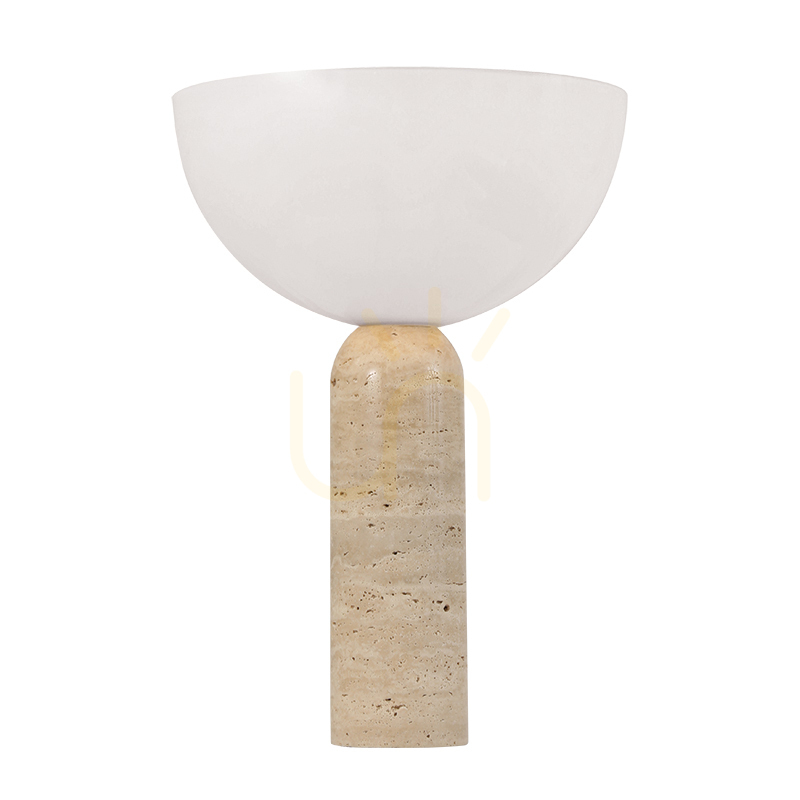 Table lamp, 1xE27, max.. 40 W, made of natural stone – ZAMBELIS opal acrylic