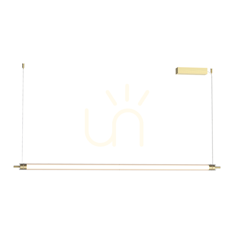 Závesné LED líniové svietidlo 33 W, 3000 K, Triac, matná zlatá, ZAMBELIS