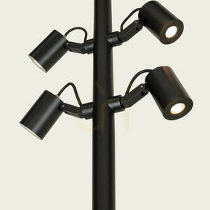Kültéri lámpaoszlop, LED, 35 W, 3000 K, fekete alumínium, IP65, ZAMBELIS small 2