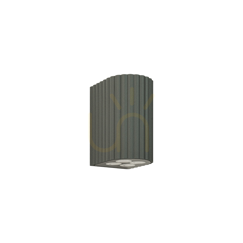 LED-Außenwandleuchte 4 × 1 W, 3000 K, Graphit-Aluminium, IP54, ZAMBELIS