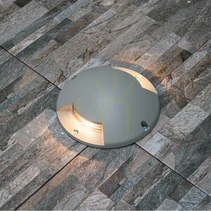 Kültéri LED-es talajvilágító, 5 W, 3000 K, szürke alumínium, IP67, ZAMBELIS small 0