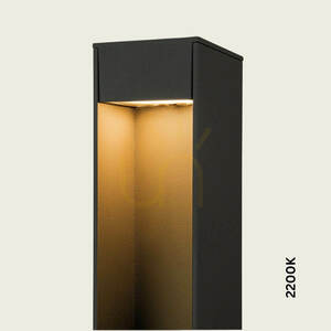 Kültéri oszlopos LED-lámpa, 12 W, 2200 K–4000 K, grafit színű alumínium, IP65, ZAMBELIS small 2