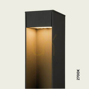 Kültéri oszlopos LED-lámpa, 12 W, 2200 K–4000 K, grafit színű alumínium, IP65, ZAMBELIS small 3