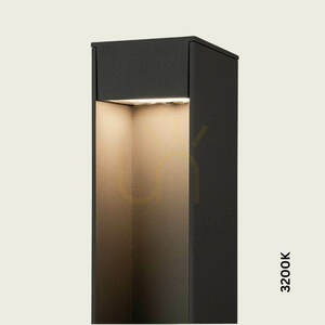Kültéri oszlopos LED-lámpa, 12 W, 2200 K–4000 K, grafit színű alumínium, IP65, ZAMBELIS small 4