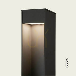 Kültéri oszlopos LED-lámpa, 12 W, 2200 K–4000 K, grafit színű alumínium, IP65, ZAMBELIS small 5