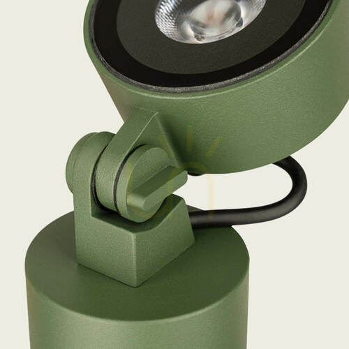 Jelölje be Kültéri Spike LED-lámpa, 10 W, 3000 K, zöld alumínium, IP65, ZAMBELIS