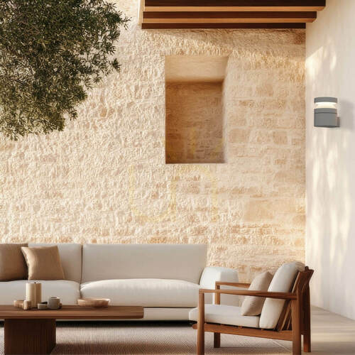 Jelölje be Zambelis E474 beton kültéri fali lámpa, LED 15 W 3000 K, CRI 90, IP65, IK04, Sea Side kivitel