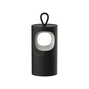 Kültéri hordozható asztali lámpa, LED, 2 W, 2700 K, érintéses fényerő-szabályozás, matt fekete, IP44, ZAMBELIS small 1
