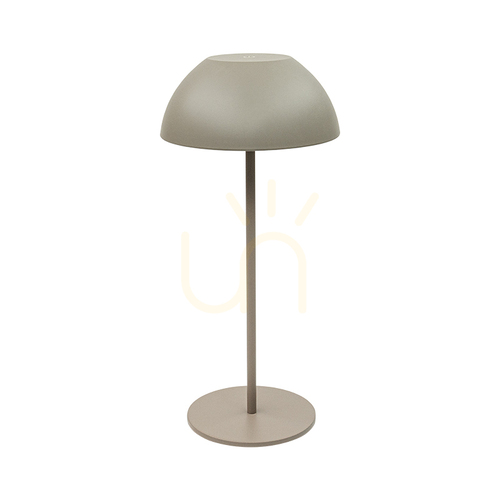 Jelölje be Kültéri hordozható asztali lámpa, LED, 2 W, 2700 K, érintéses fényerő-szabályozás, homokszínű, tejfehér, TEA, IP44, ZAMBELIS