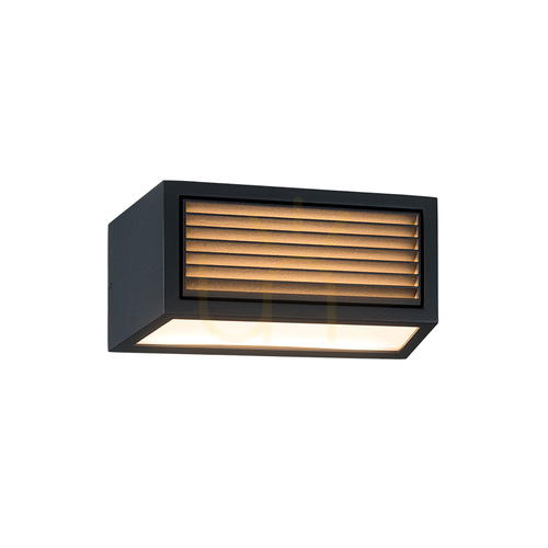 Jelölje be Kültéri fali lámpa be-/kikapcsolóval, 1 db E27-es foglalattal, max.. 15 W, IP54, grafit színű alumínium, ZAMBELIS