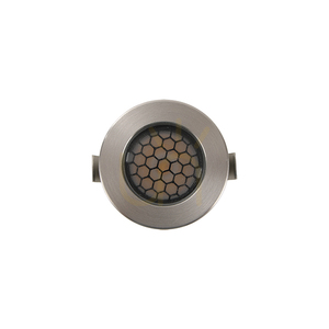 1 W-os kültéri süllyesztett LED-lámpatest, 2700 K, rozsdamentes acél méhsejtes rácsos, IP65 védelmi fokozat, ZAMBELIS small 1