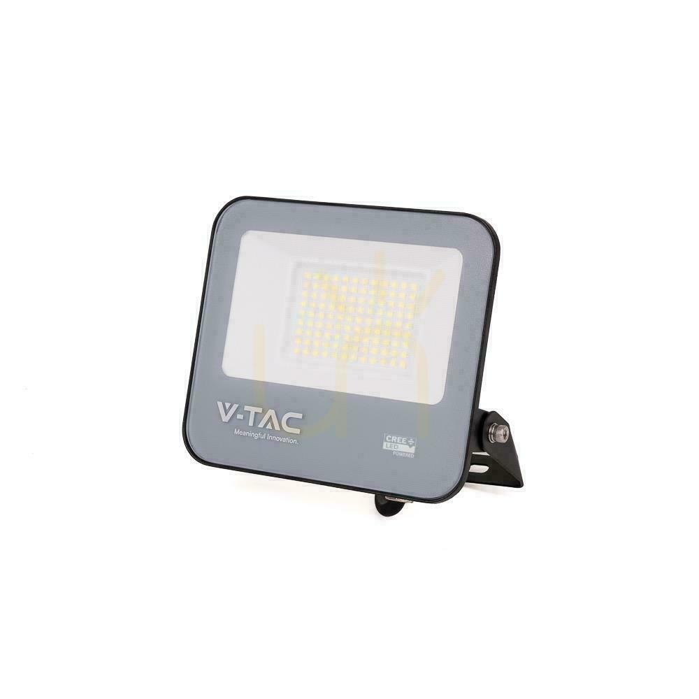 V-TAC CREE CHIP 50W LED Floodlight, 185 lm/W, Black, VT-4456, 4000K, 9250 lm, 6-Year Warranty