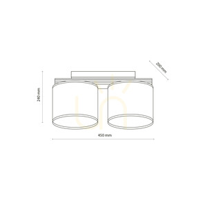 Viga Shade mennyezeti lámpa, 2 db Xe27 small 6