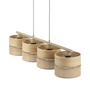 Dorma Wood Juta függesztett lámpa, 4 db XE27-es foglalattal small 5