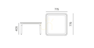 FRIS884 Rimo Garden dohányzóasztal – Fehér FERNE 1 FRIS884 Rimo Garden dohányzóasztal – Fehér FERNE small 1