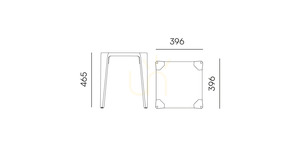 FLOS445 Lottie Garden kerti asztal – Verde zöld színben, a FERNE-től small 1