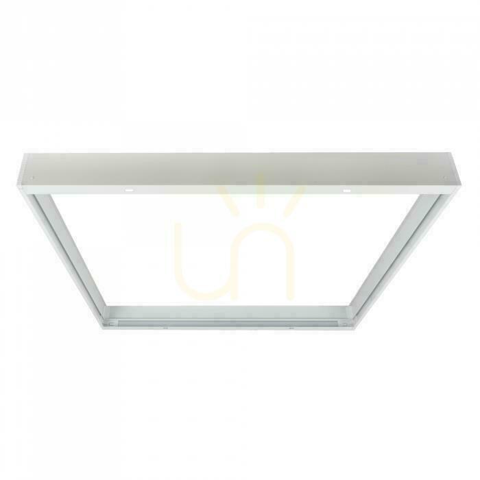 Kilátás LED-panelekhez készült, felületre szerelhető keret, összecsukható, 600x600, fehér, BACKLIT ALU, 5,8 cm, fehér LED-panelekhez készült, felületre szerelhető keret, összecsukható, 600x600, fehér, BACKLIT ALU, 5,8 cm, fehér