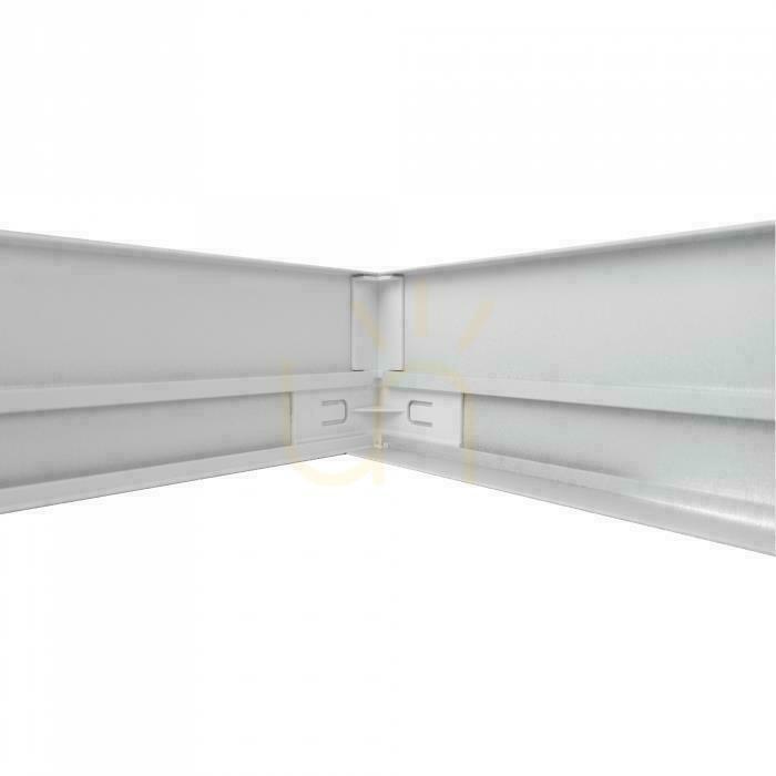 Előnézet LED-panelekhez készült, felületre szerelhető keret, összecsukható, 600x600, fehér, BACKLIT ALU, 5,8 cm, fehér LED-panelekhez készült, felületre szerelhető keret, összecsukható, 600x600, fehér, BACKLIT ALU, 5,8 cm, fehér