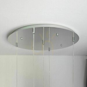 Lámpabúra s.luce Modular fekete fém 60 cm kerek modern 5-pontos függesztett lámpához small 9