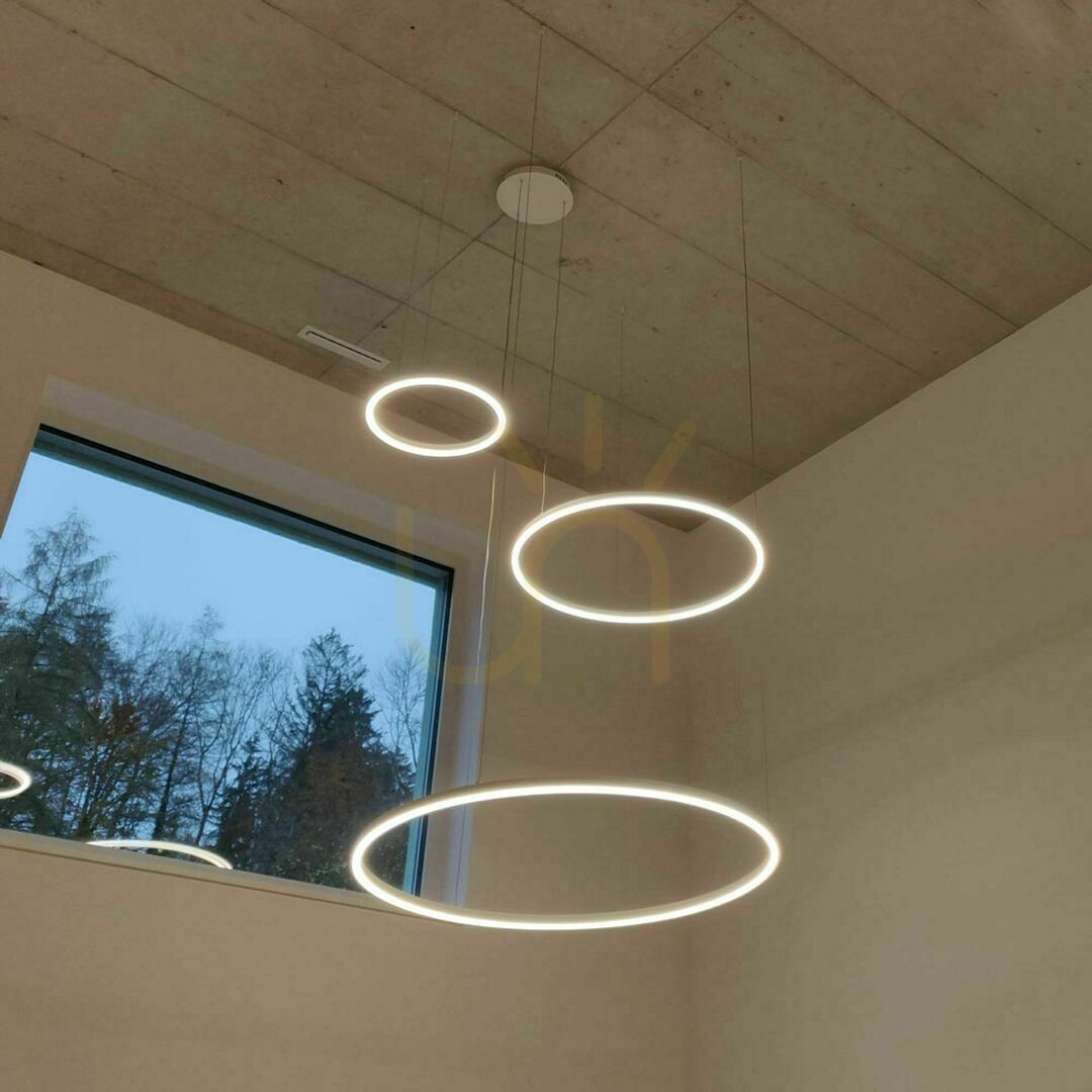 Előnézet Függőlámpa s.luce Ring LED gyűrű fekete 40 cm dimmelhető Függőlámpa s.luce Ring LED gyűrű fekete 40 cm dimmelhető