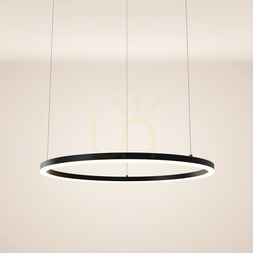 Jelölje be Függőlámpa s.luce Ring LED gyűrűs fekete 80 cm