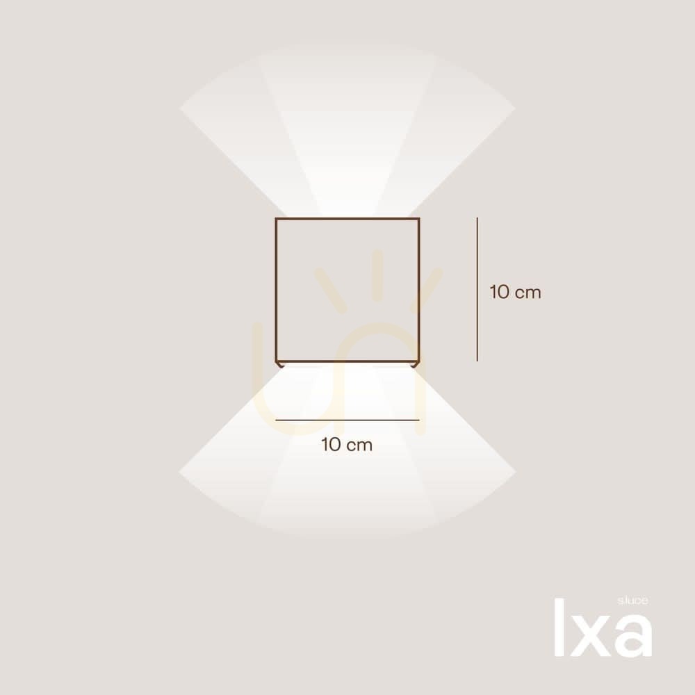 Kilátás Fali lámpa s.luce Ixa LED réz, 2x3W, 3000K, IP44, modern, négyszögletes Fali lámpa s.luce Ixa LED réz, 2x3W, 3000K, IP44, modern, négyszögletes