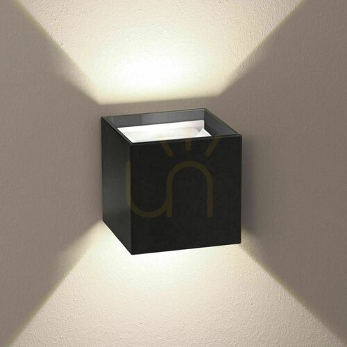 Jelölje be s.luce Ixa High Power fehér, négyzet alakú LED fali lámpa 10 W 3000 K IP20 10 cm