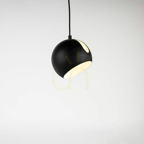 Jelölje be s.luce Ball függőlámpa fekete Ø20 cm E27 forgatható búrával, 5 m függesztés