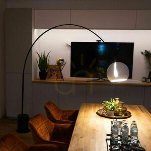 Íves állólámpa s.luce Ball réz márványtalppal 220 cm small 3