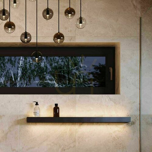 Jelölje be Plafon lámpa s.luce Cusa LED fekete téglalap alakú üveg-fém 105 cm 3000K