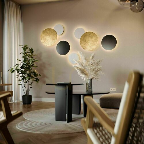 Jelölje be s.luce Cloud LED mennyezeti lámpa fekete, kerek, dimmelhető, 3000K, 30-50 cm