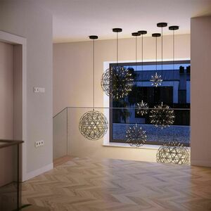 Csillár s.luce Atom XL moduláris függesztett lámpa szett króm LED 152 pontos small 4