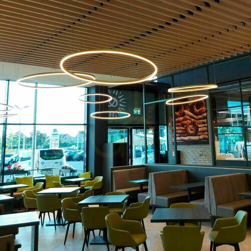 Jelölje be s.luce Ring LED gyűrűs függőlámpa, ezüst, Ø 120 cm