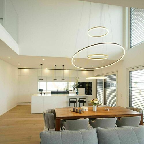 Jelölje be Függőlámpa s.luce Ring LED gyűrű fehér 150 cm Fényesítő