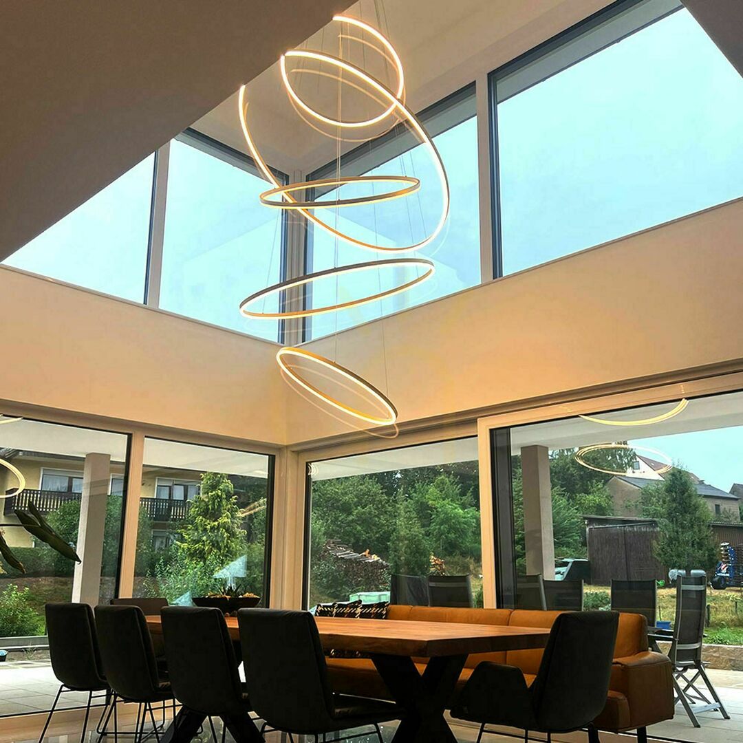 Előadás Függőlámpa s.luce Ring LED gyűrűs aranysárga 150 cm Függőlámpa s.luce Ring LED gyűrűs aranysárga 150 cm
