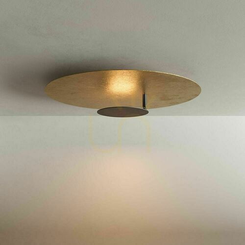 Jelölje be Plafon lámpa s.luce Plate LED aranysárga 45 cm kerek fém dimmelhető