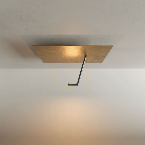 Jelölje be s.luce Hook LED mennyezeti lámpa aranysárga 45 cm négyszögletes fémből
