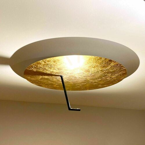 Jelölje be Plafon lámpa s.luce Hook LED aranysárga fém 60 cm, dimmelhető