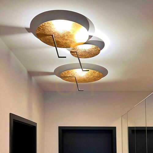 Jelölje be Plafonlámpa s.luce Hook LED kerek fehér fém 18W 3000K dimmelhető