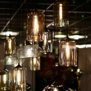 Csillár s.luce Cruet borostyán üveg E27 függőlámpa, 5 m kábellel small 11